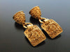 Authentic vintage Chanel earrings gold CC swing bell