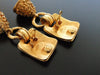 Authentic vintage Chanel earrings gold CC swing bell