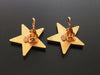 Authentic vintage Chanel earrings gold CC yellow star