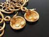 Authentic vintage Chanel earrings gold swing logo huge