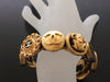 Authentic Vintage Chanel cuff bracelet bangle gold CC frog rare