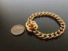 Authentic Vintage Chanel bracelet bangle gold turnlock CC