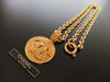 Authentic vintage Chanel necklace choker gold CC pendant