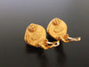 Authentic vintage Chanel earrings gold CC brown