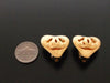 Authentic vintage Chanel earrings gold CC heart