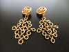 Authentic vintage Chanel earrings gold CC swing dangle huge