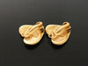 Authentic vintage Chanel earrings gold CC heart small