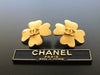 Authentic vintage Chanel earrings gold CC clover