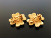 Authentic vintage Chanel earrings gold CC clover