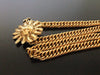 Authentic vintage Chanel necklace chain belt gold CC lion pendant