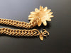 Authentic vintage Chanel necklace chain belt gold CC lion pendant
