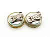 Vintage Chanel round earrings CC logo camellia plastic Authentic