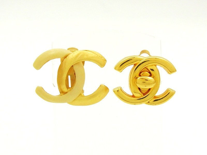 real gold chanel earrings vintage
