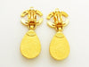 Authentic vintage Chanel earrings gold CC silver drop dangle classic