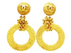 Vintage Chanel dangling earrings large hoop
