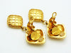 Vintage Chanel dangling earrings rhinestone
