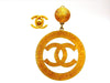 Vintage Chanel earrings CC logo hoop dangle Lady Gaga