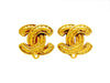 Vintage Chanel earrings quilted CC logo
