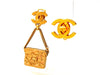 Vintage Chanel earrings CC logo 2.55 flap bag dangle