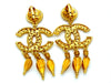 Vintage Chanel earrings large CC logo dangle Lady Gaga