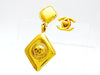Vintage Chanel dangle earrings CC logo rhombus