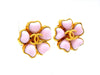 Vintage Chanel gripoix glass earrings pink flower
