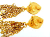 Vintage Chanel dangling earrings logo