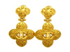 Vintage Chanel dangle earrings CC logo flower
