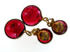 Vintage Chanel earrings gripoix glass dangle red