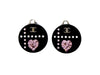 Vintage Chanel earrings heart rhinestone CC logo
