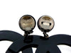 Vintage Chanel earrings big black CC logo plastic dangle