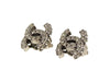 Vintage Chanel earrings rhinestone CC logo silver color