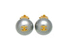 Vintage Chanel earrings CC logo silver pearl