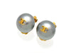 Vintage Chanel earrings CC logo silver pearl