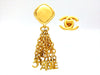 Vintage Chanel earrings CC logo chain dangle