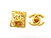 Vintage Chanel earrings CC logo quad