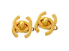 Vintage Chanel earrings turnlock CC logo