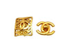 Vintage Chanel earrings CC logo quadrangle