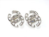 Vintage Chanel earrings CC logo rhinestone