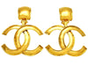 Vintage Chanel earrings big CC logo dangle