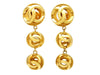 Vintage Chanel earrings CC logo ball dangle