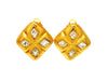 Vintage Chanel earrings rhinestone rhombus