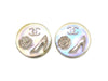 Vintage Chanel earrings CC logo plastic silver color