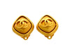 Vintage Chanel earrings CC logo rhombus small