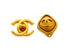 Vintage Chanel earrings CC logo rhombus small