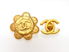 Vintage Chanel earrings CC logo sun round