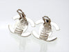 Vintage Chanel earrings CC logo turnlock silver color
