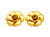 Vintage Chanel earrings large camellia flower