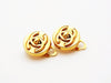 Vintage Chanel earrings turnlock CC logo round