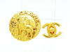 Vintage Chanel earrings Lion large medal